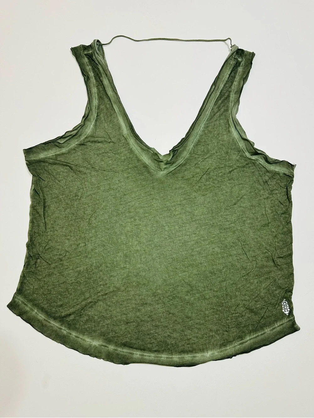 WOMEN’S FREE PEOPLE MOVEMENT HUNTER GREEN SOFT FLOWY TANK TOP SMALL - Picture 2 of 7